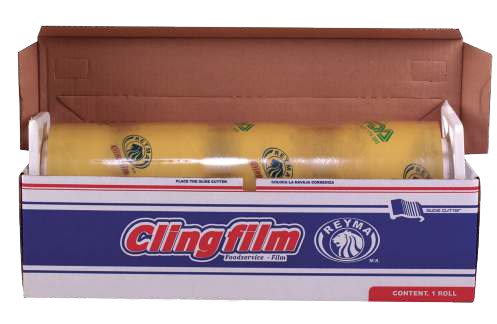 PVC Cling Film 11.8 in x 1,969 ft, 0.39 mil, Slide-Cutter Box (1 Roll/Case)