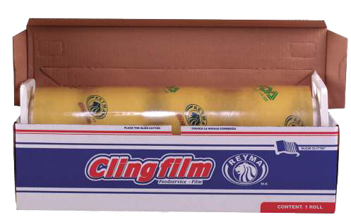 PVC Cling Film 17.7 in x 1,969 ft, 0.39 mil, Slide-Cutter Box (1 Roll/Case)