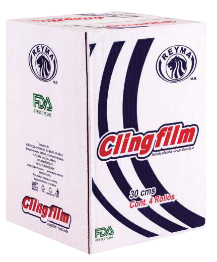 Industrial PVC Cling Film 11.8 in x 984 ft, 0.47 mil (4 Rolls/Case)