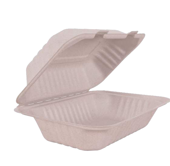 Compostable Hinged Container 9 x 6 in (200/Case)