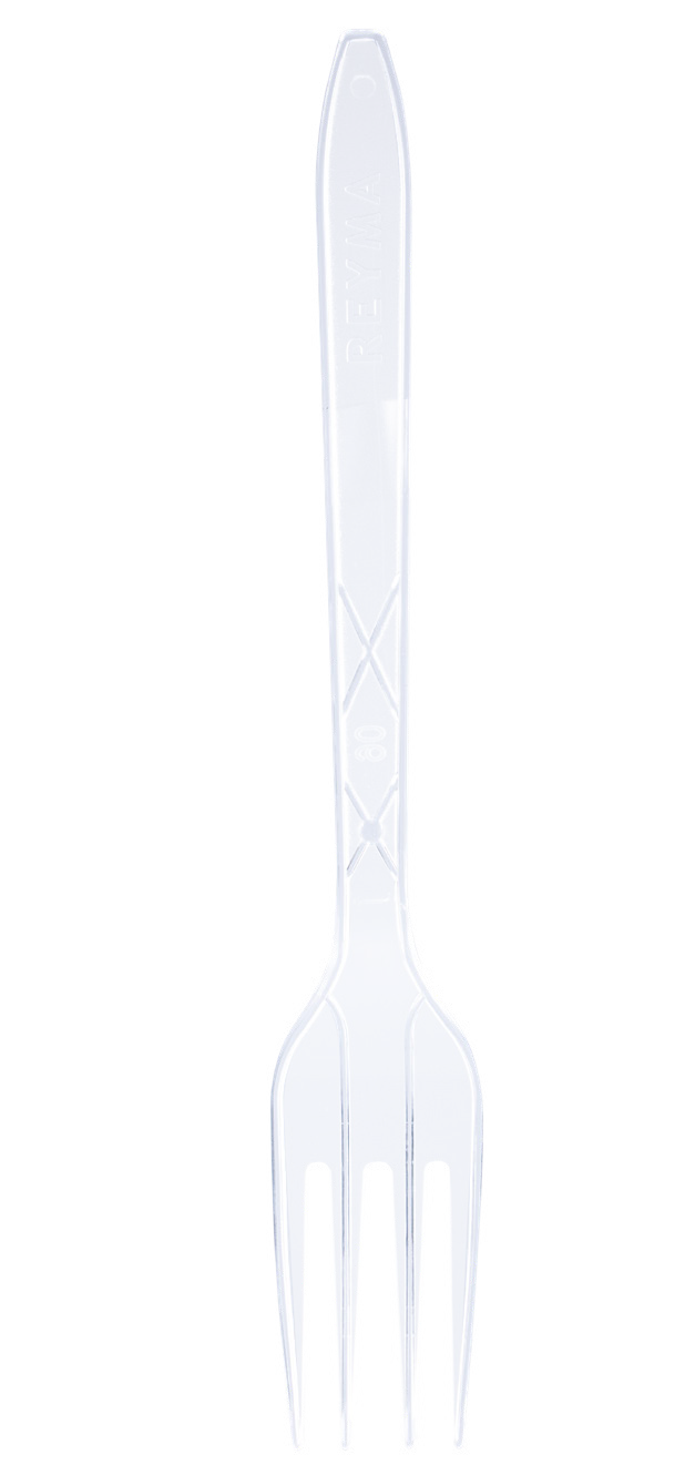 Plastic Dinner Fork 6.7 in, Clear (500/Case)