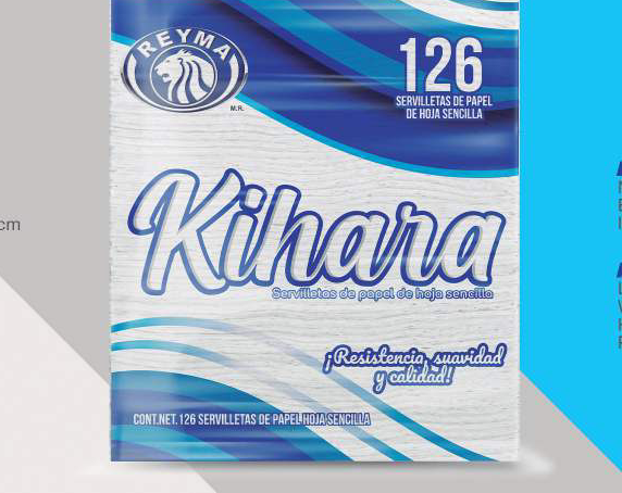 Kihara Traditional Paper Napkins, 126-Ct Packs (48 Packs/Case)