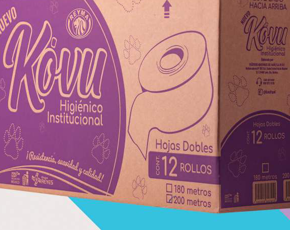 Kóvu Institutional Toilet Paper Roll 200 m (656 ft) (12 Rolls/Case)