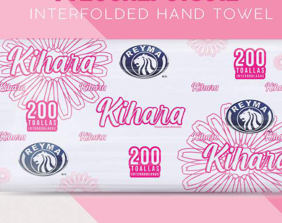 Kihara Interfolded Hand Towels, 200-Sheet Packs (12 Packs/Case)