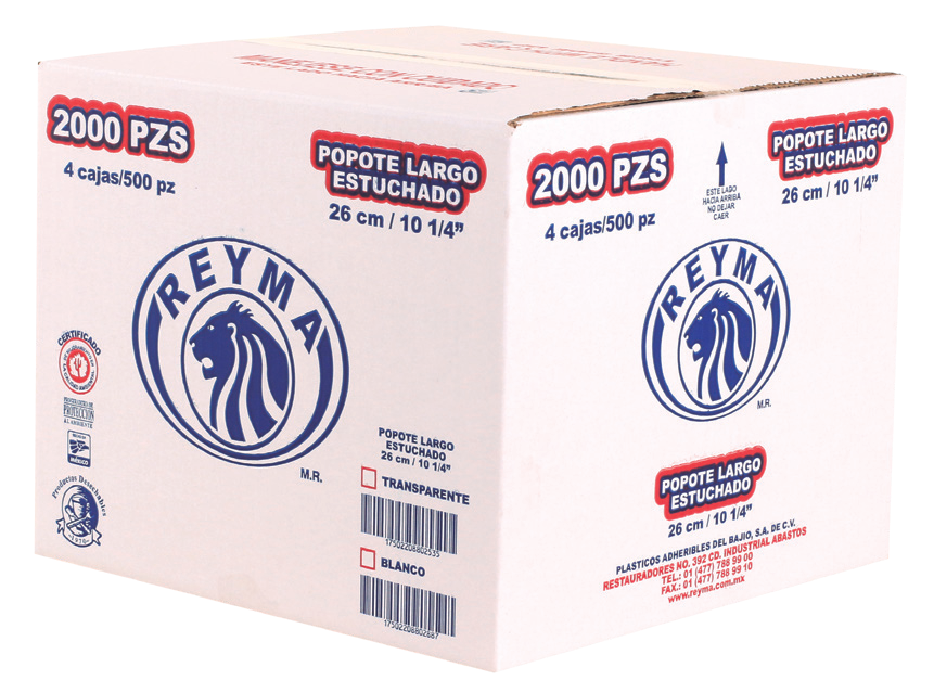 Wrapped Straw 10.2 in, White, 500-Ct Boxes (2,000/Case)