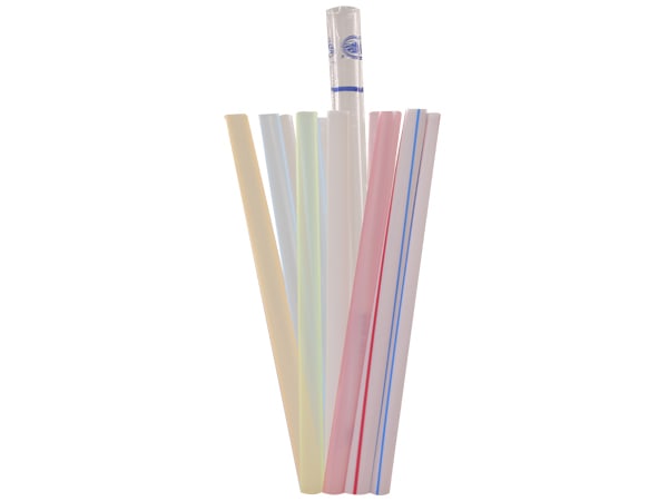 Unwrapped Straw 10.2 in, Striped, Bulk (6,750/Case)
