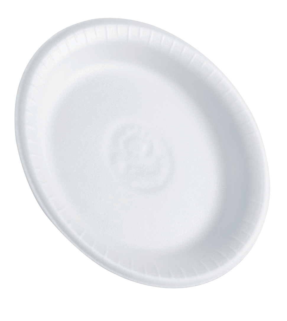 Foam Plate 9 in, 1-Compartment (500/Case)