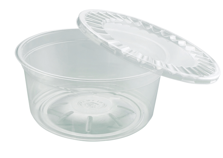Clear PS Round Container 44 oz (100/Case)