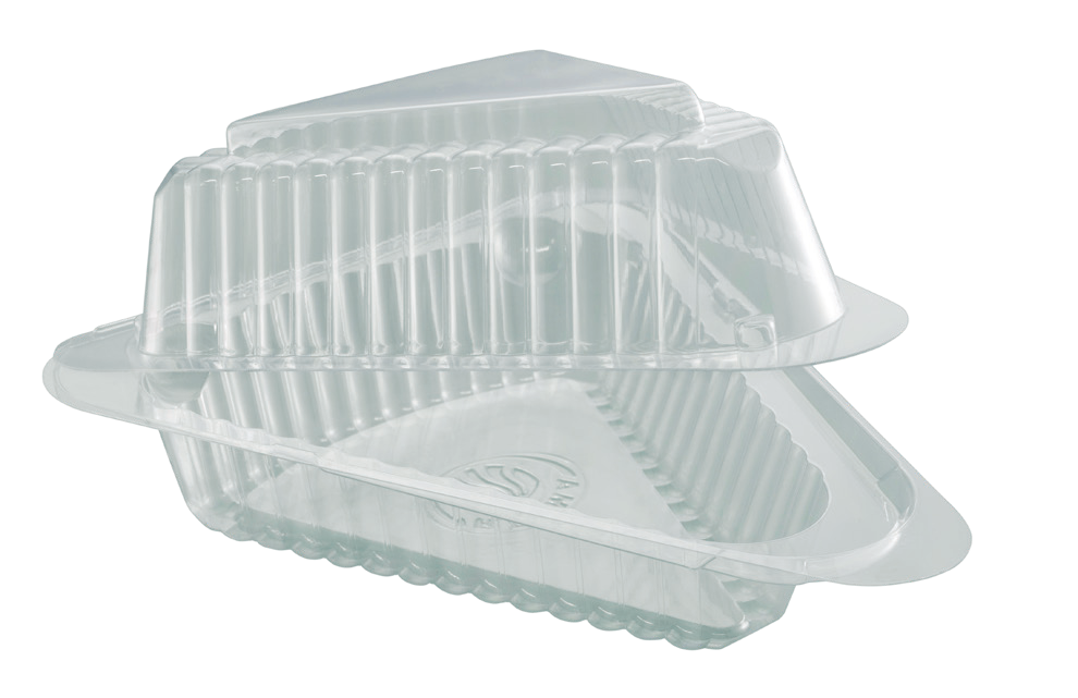 Clear PS Hinged Container 16 oz, 2.75 in Tall (250/Case)