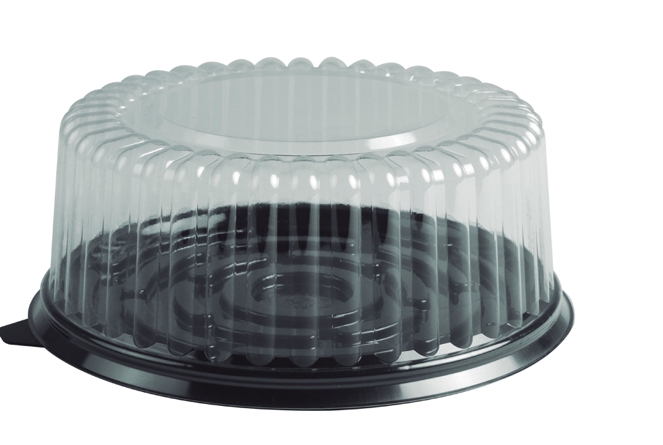 Clear PS Container with Black Base, Assorted Sizes 125-213 oz