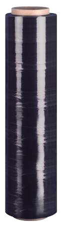 Hand Stretch Film 18 in x 1,200 ft, 60 Gauge, Black (4 Rolls/Case)