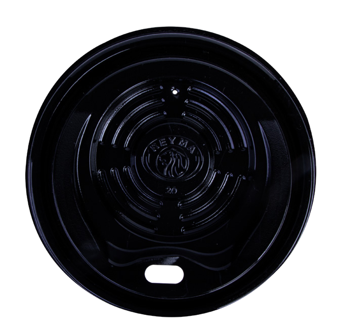 PP Lid for 8 oz Foam Cups, Black (1,000/Case)