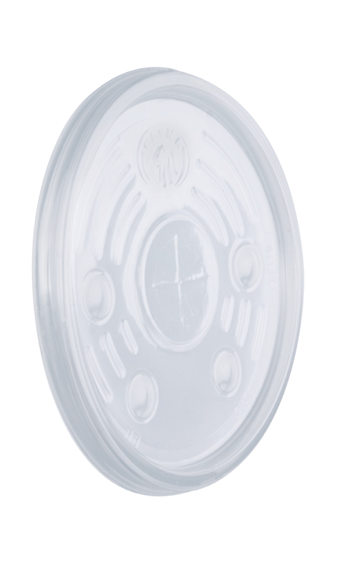 Flat Lid for 8 oz Foam Cups, Straw Slot (1,000/Case)