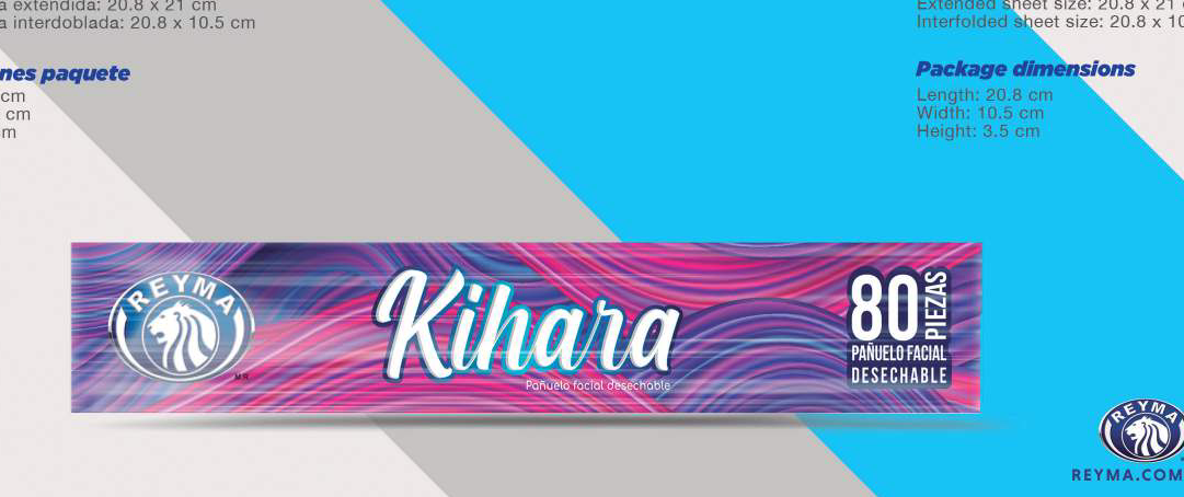 Kihara Facial Tissue, 80-Sheet Packs (36 Packs/Case)