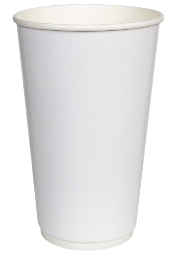 Double-Wall Paper Cup 16 oz, White, Thermal Coating (500/Case)