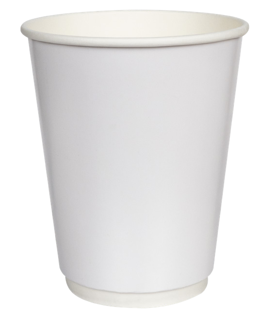 Double-Wall Paper Cup 8 oz, White, Thermal Coating (500/Case)